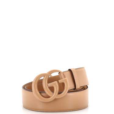 GUCCI GG Marmont Monochrome Belt Leather with Enam