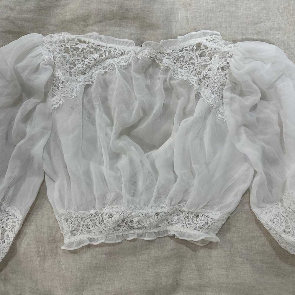 For Love and Lemons  Freya Flower Lace Top - image 11