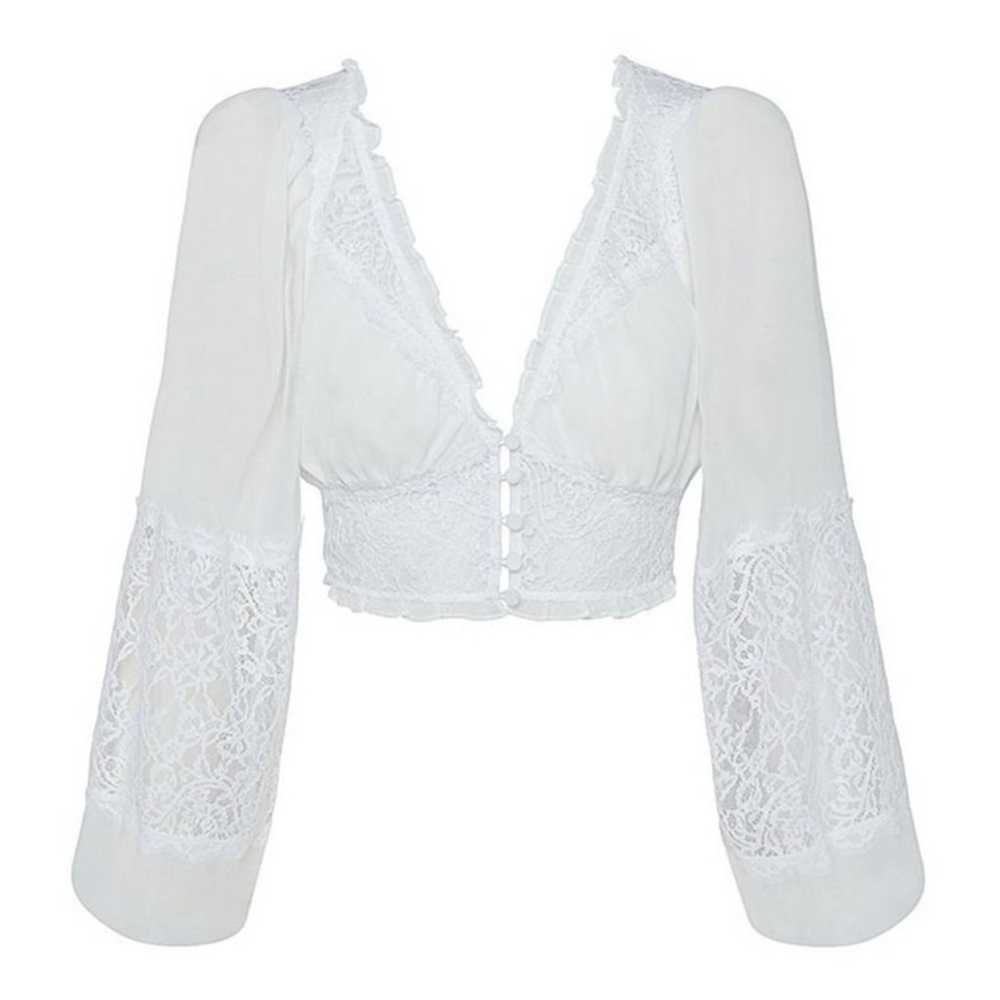 For Love and Lemons  Freya Flower Lace Top - image 2