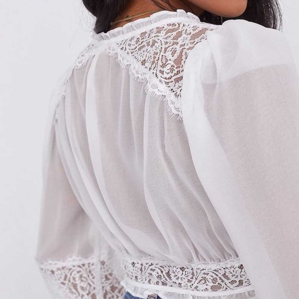 For Love and Lemons  Freya Flower Lace Top - image 5