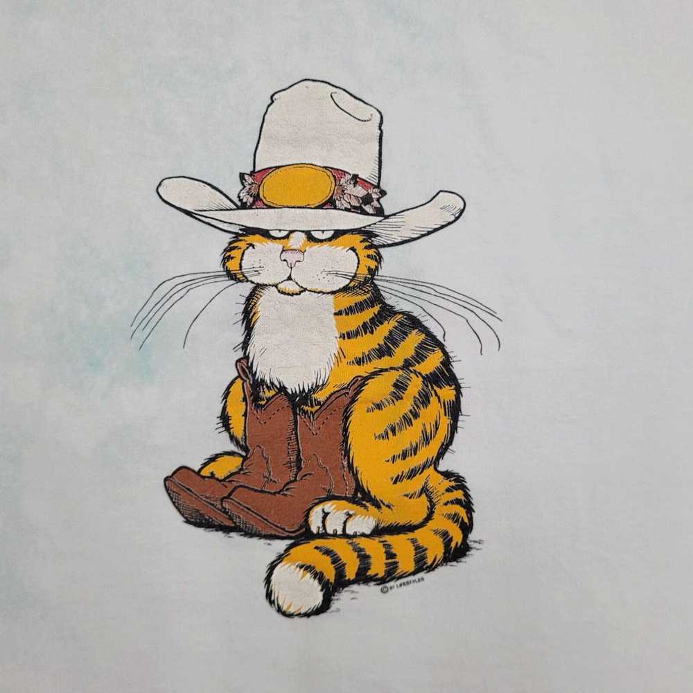 Vintage Vintage 1981 Funny Feline Cat Sheriff Cow… - image 3