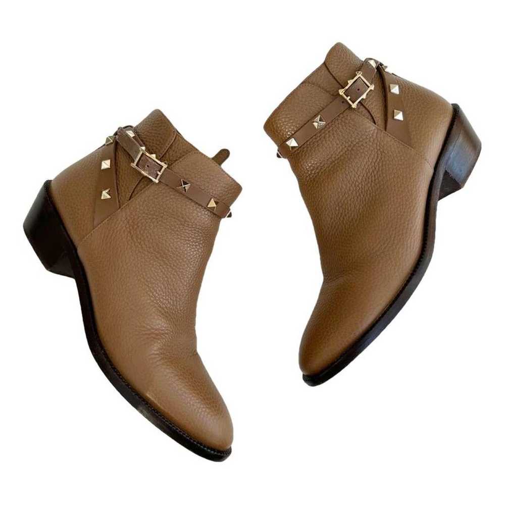 Valentino Garavani Rockstud leather ankle boots - image 1