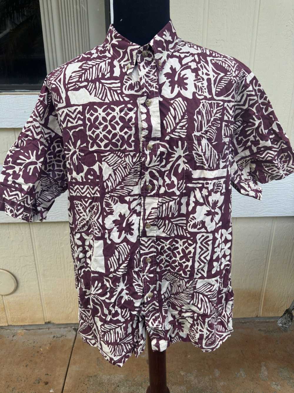 Hawaiian Shirt PreOwned Kahala Hawaiian Print Red… - image 1
