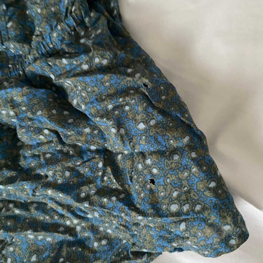 Vintage lacey blue floral blouse - image 4