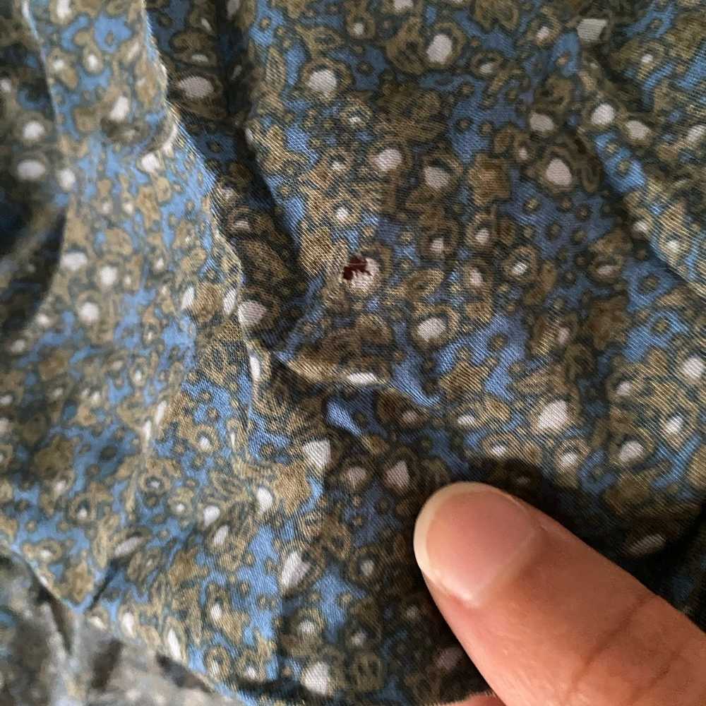 Vintage lacey blue floral blouse - image 7