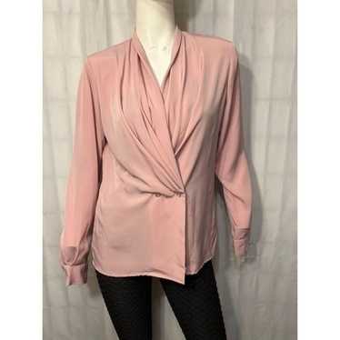 Alexandria Pink VTG Women’s Button Wrap Blouse - image 1