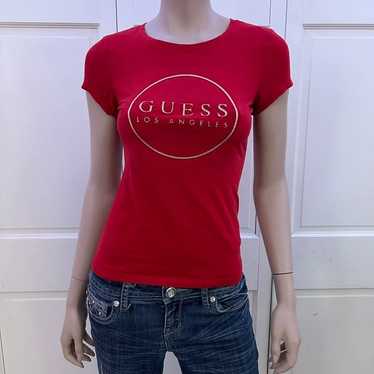 Mcbling Red and Gold Guess Top - image 1