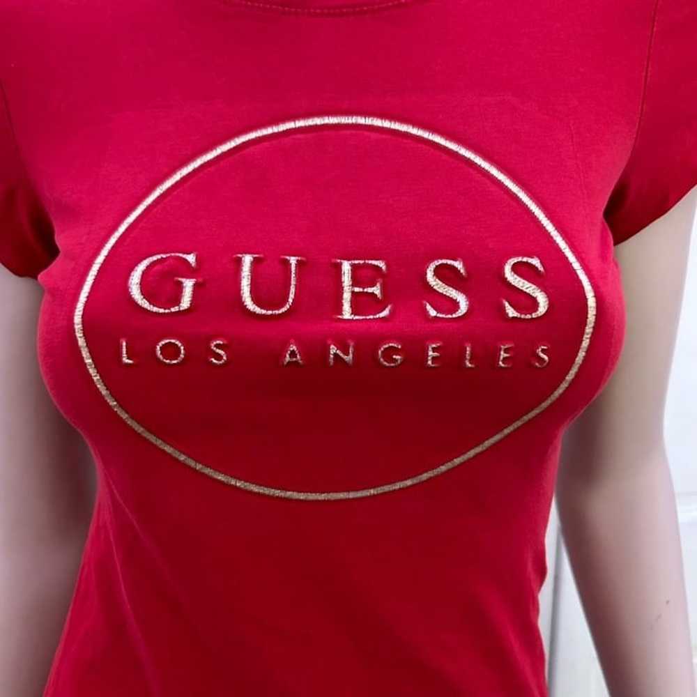 Mcbling Red and Gold Guess Top - image 2
