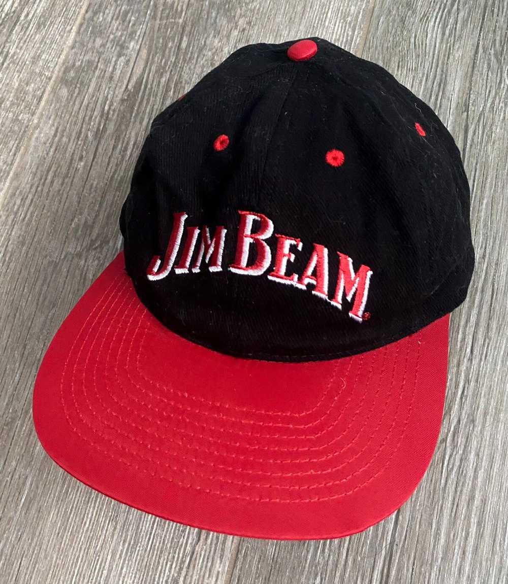 Vintage 1980s Jim Beam Vintage Embroidered Red & … - image 1