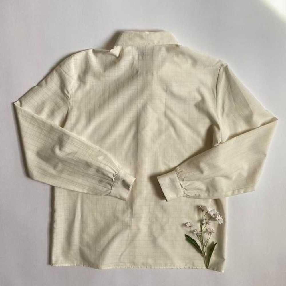 Vintage sheer creamy white blouse - image 2