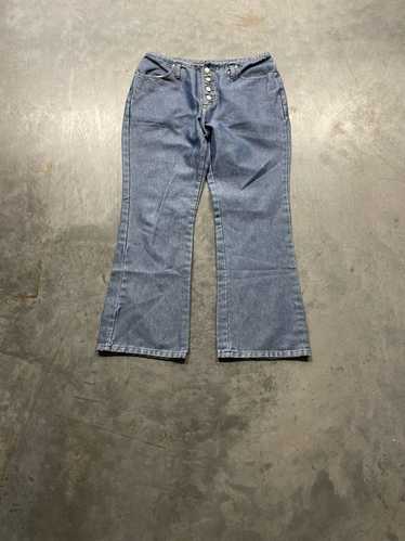 Vintage Vintage Y2K Low Rise Metallic Flared Jeans