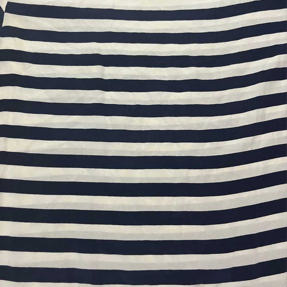 Vintage winterport silk striped top - image 3