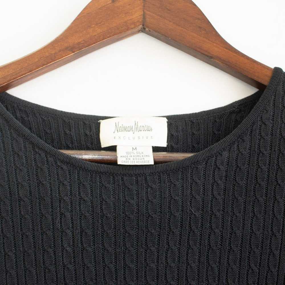 Neiman Marcus 100% Silk Knit Short Sleeve Top Siz… - image 6