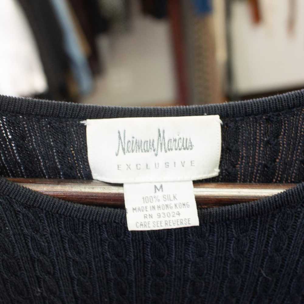 Neiman Marcus 100% Silk Knit Short Sleeve Top Siz… - image 7