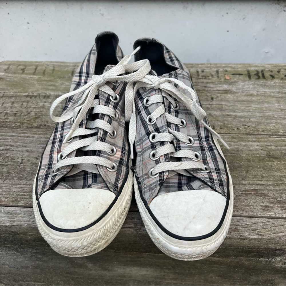 Converse Converse All Star Low Top Gray Plaid Sne… - image 2