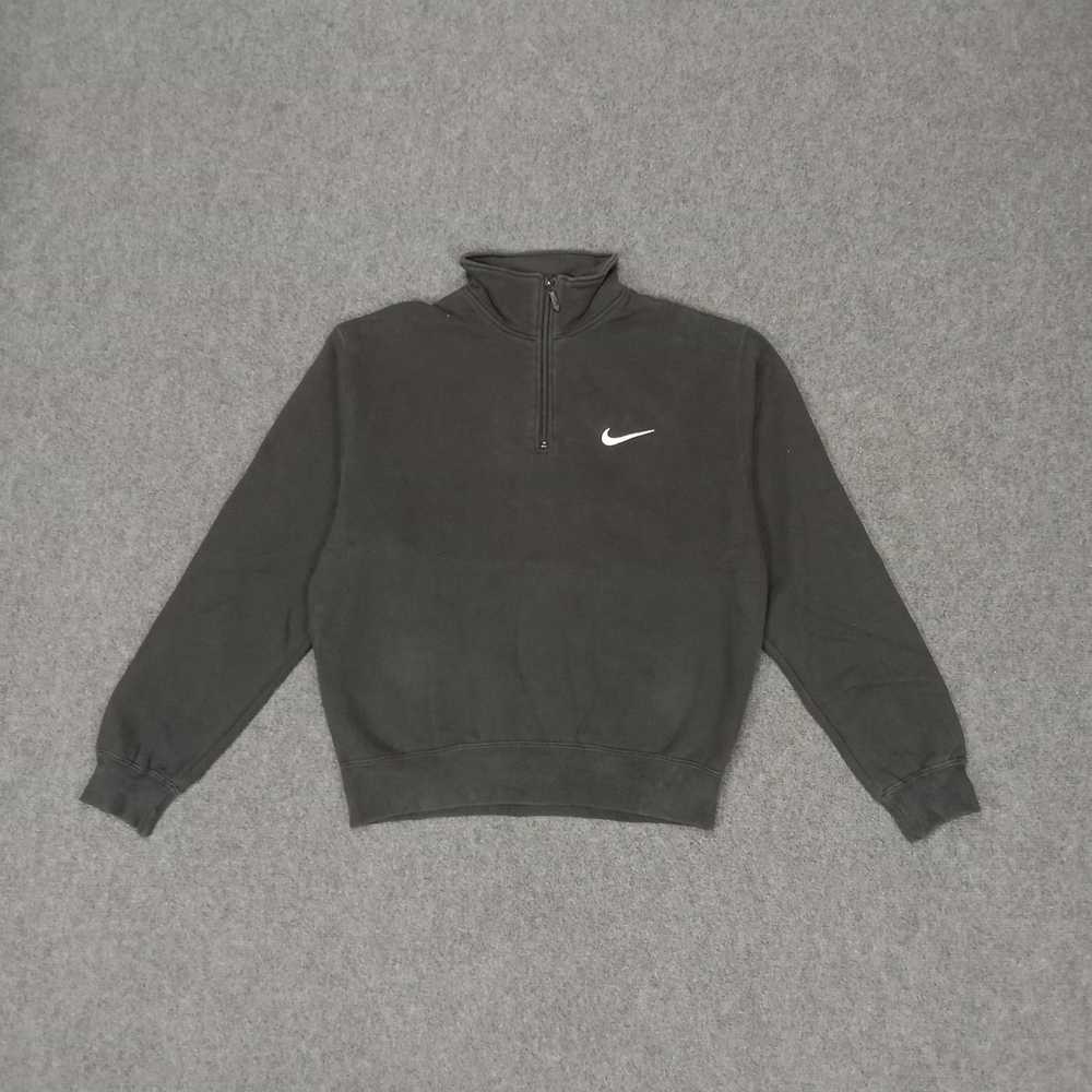 Nike × Vintage Nike Small Swoosh Half Zipper Swea… - image 1