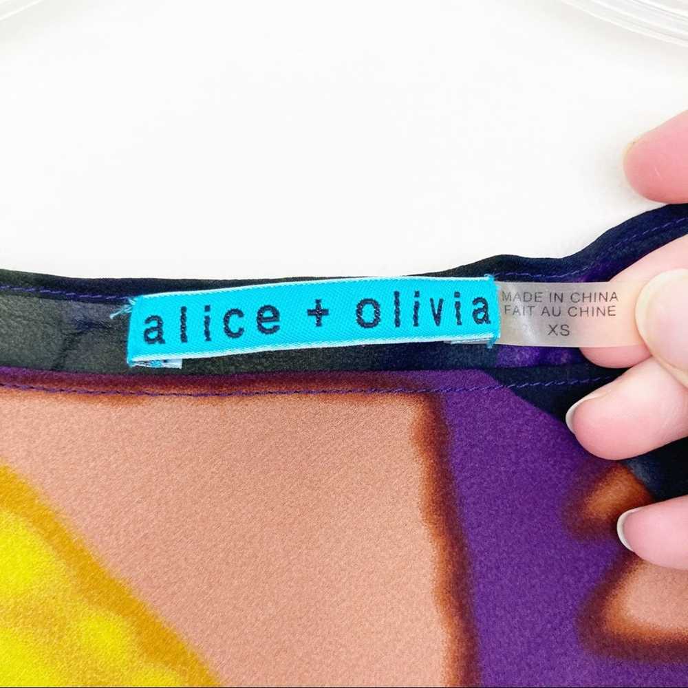 Alice + Olivia Alice + Olivia Silk Printed Boxy B… - image 2