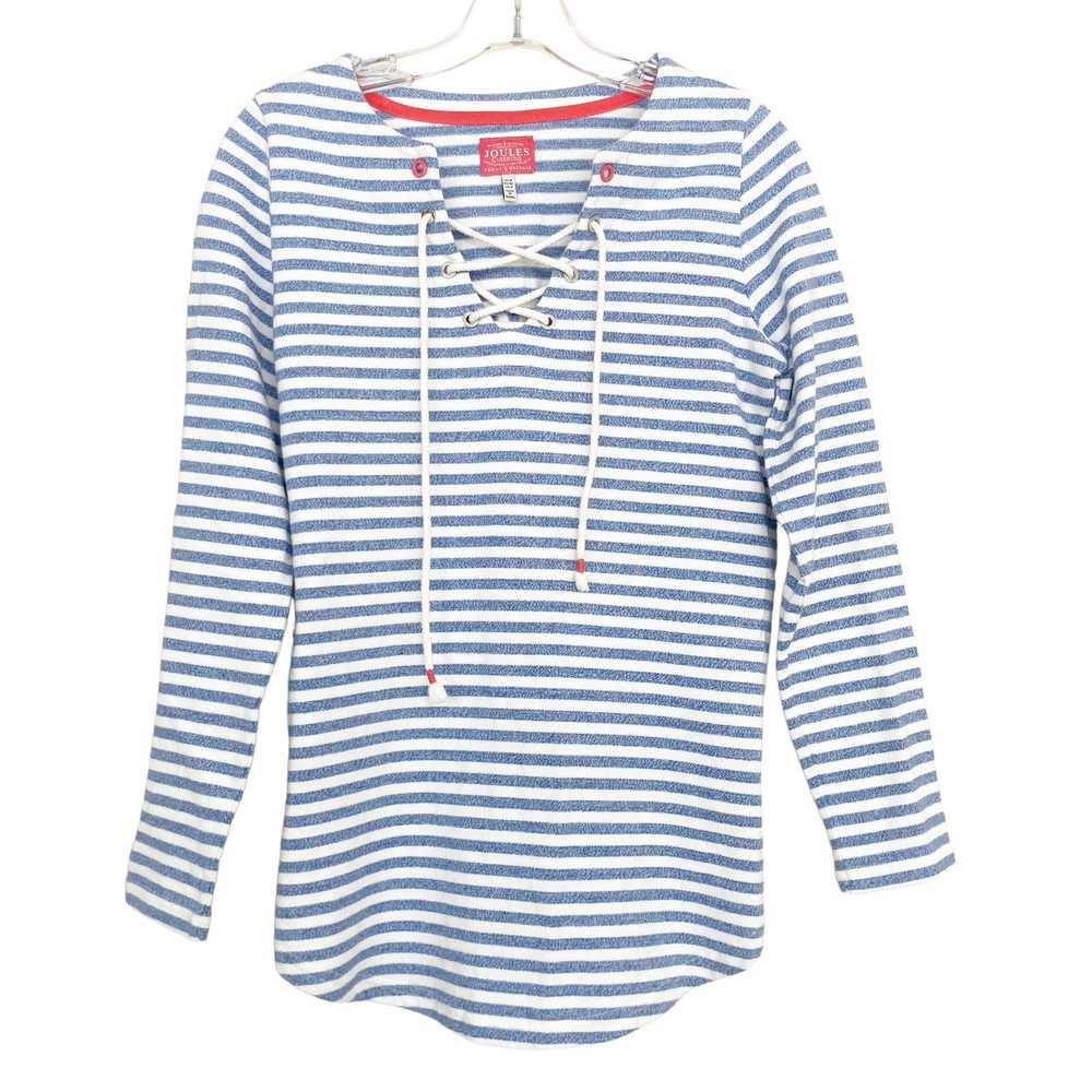 Other Joules Blue White Striped Sweater Sz 4 - image 7