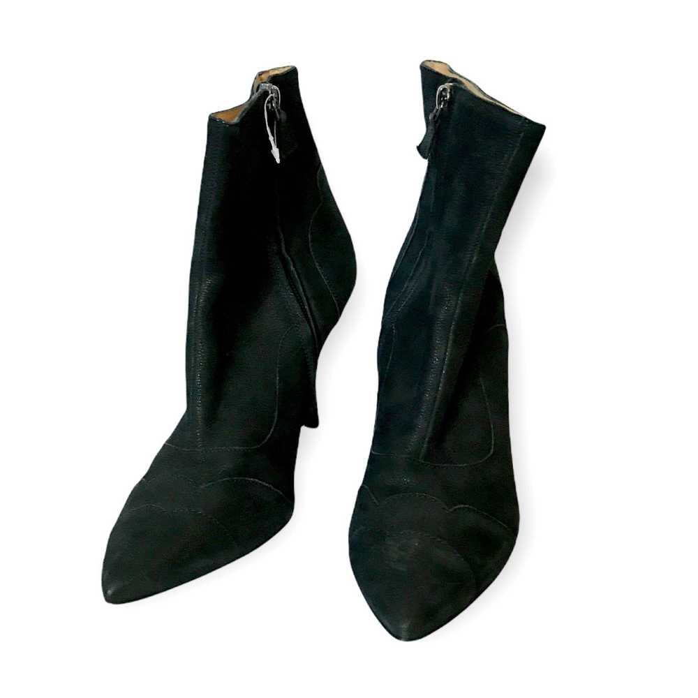 Lanvin Lanvin black leather ankle booties. Size 3… - image 4