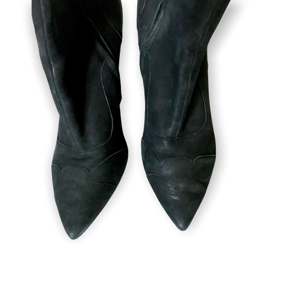 Lanvin Lanvin black leather ankle booties. Size 3… - image 5