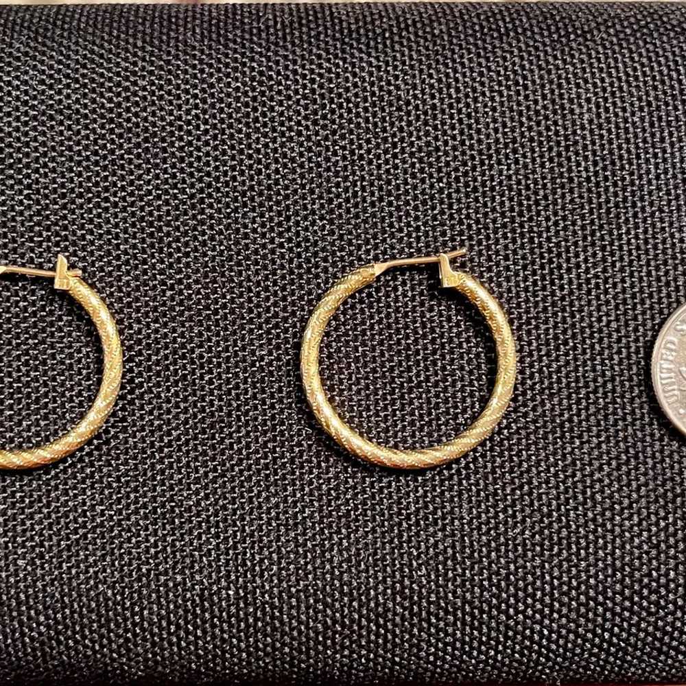 Gold Tone Earrings - image 2