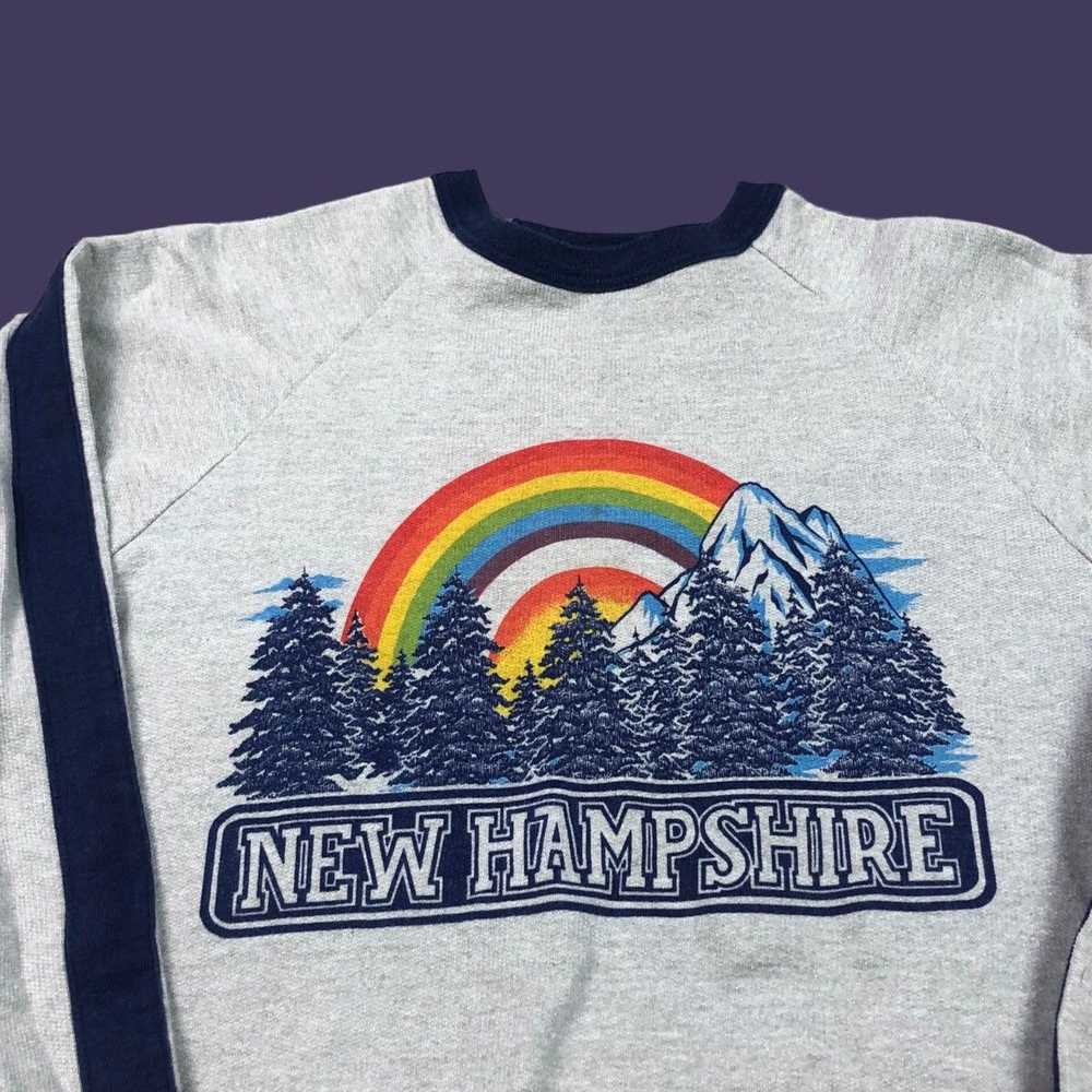 Vintage Vintage 70s 80s New Hampshire Rainbow Swe… - image 2