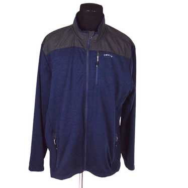 Orvis Orvis Mens Sweater Jacket XXL Blue Grey Ful… - image 1