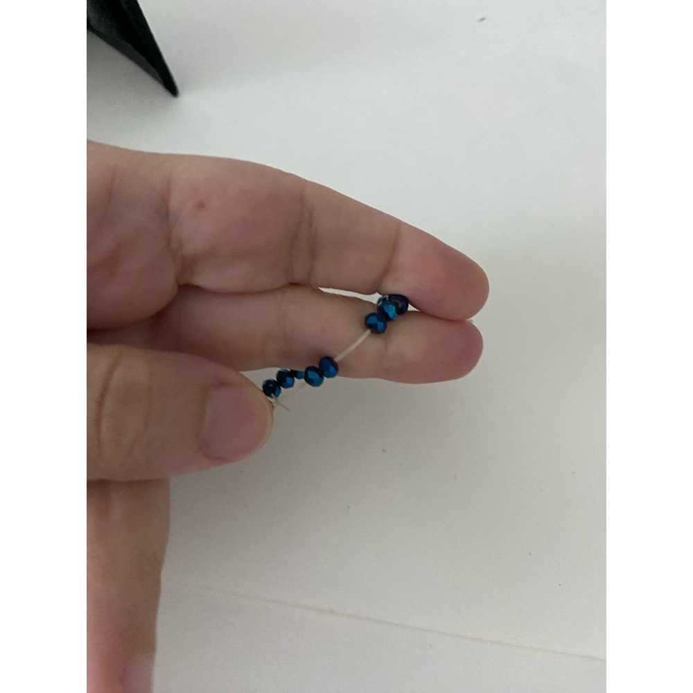Handmade Pretty blue glass bead arrow bracelet go… - image 3