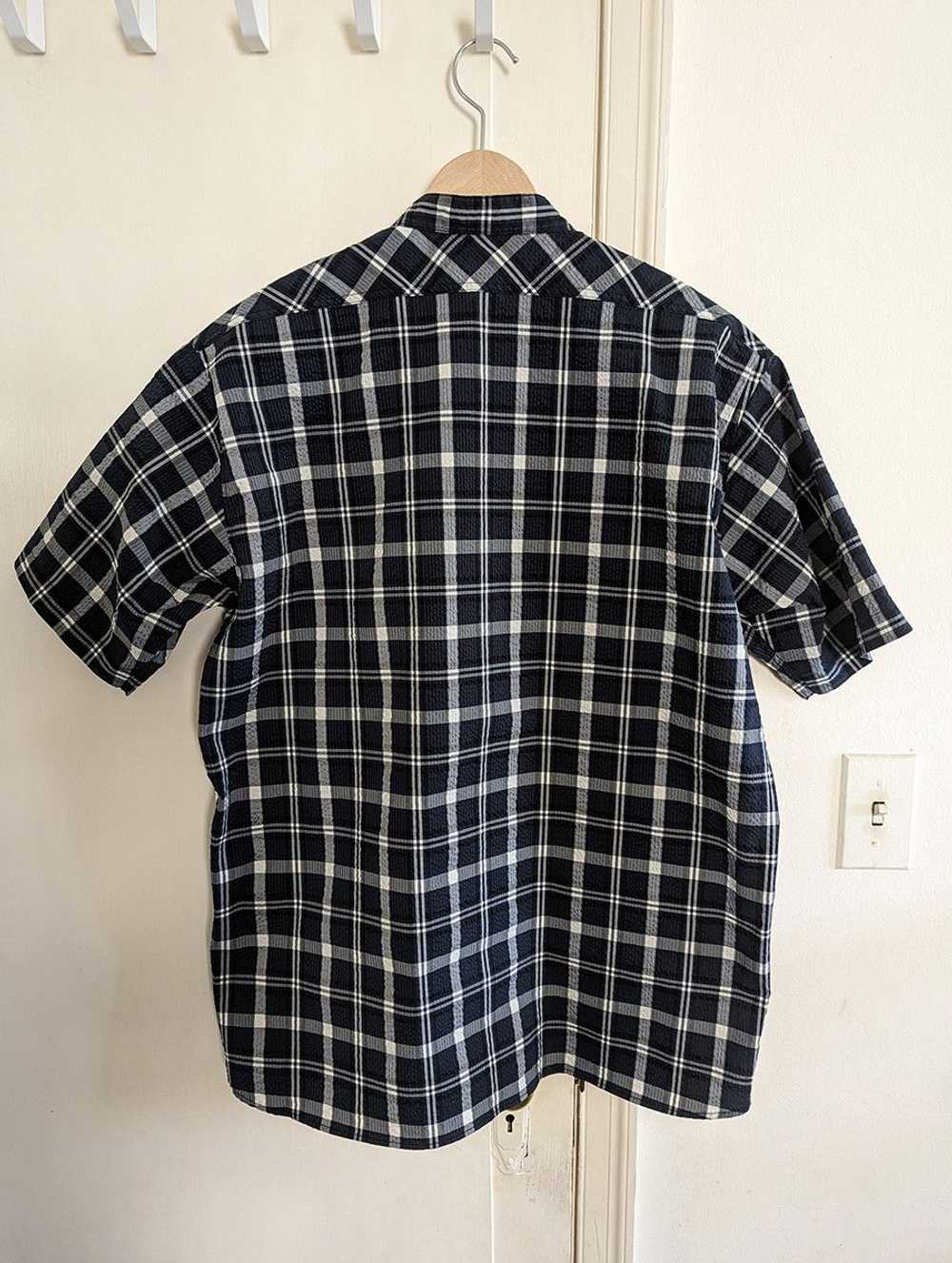 Nonnative Seersucker Plaid Half Zip Pullover Shirt - image 4