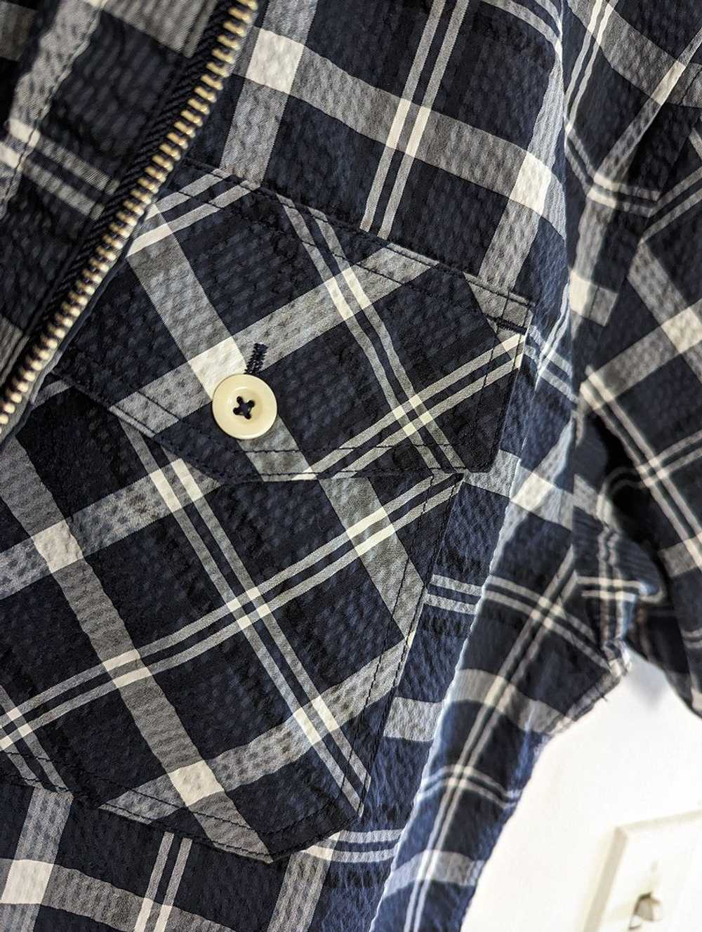 Nonnative Seersucker Plaid Half Zip Pullover Shirt - image 7