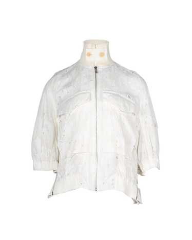 Sacai White Cotton Lace Bomber Jacket by Sacai - image 1