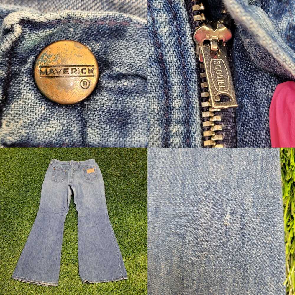 Vintage Vintage 70s Maverick Bell-Bottoms Jeans W… - image 4