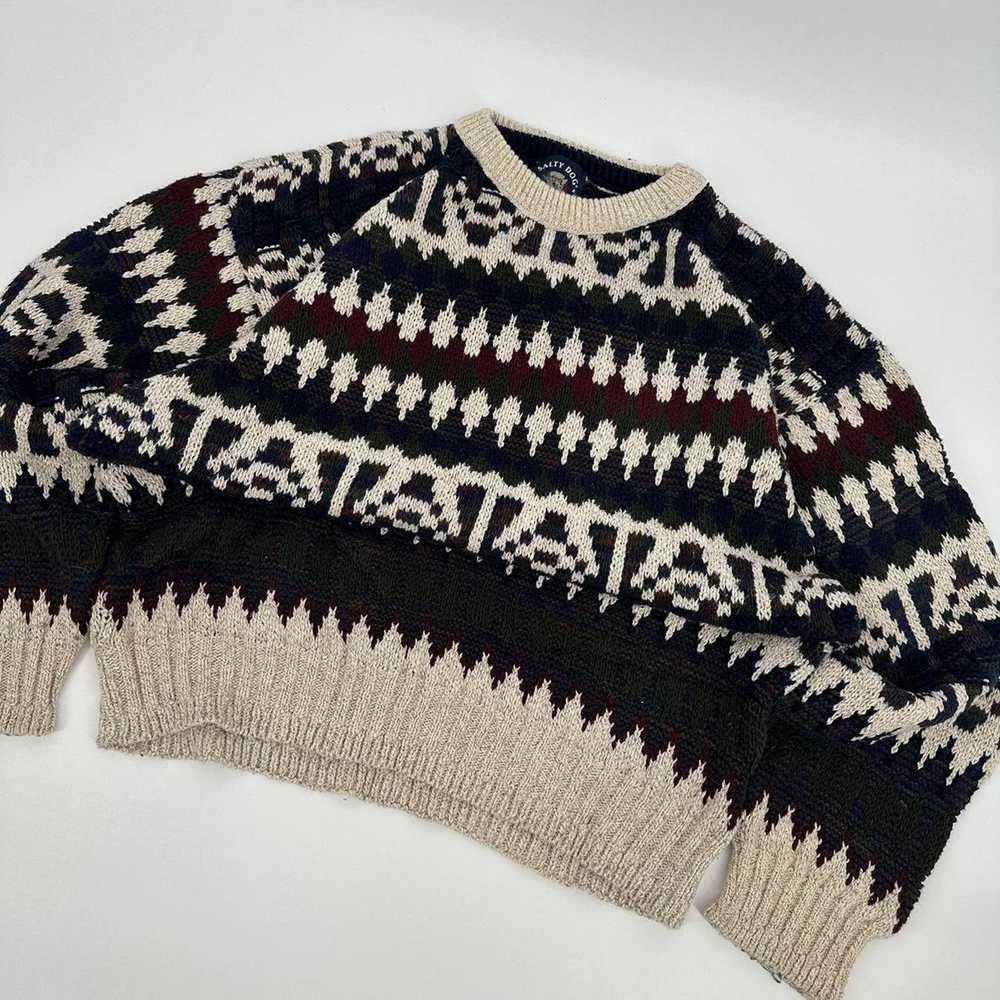 Coogi 90s knit grandpa sweater - image 2