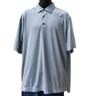 Footjoy FootJoy Golf Polo Men Sz L Striped Blue E… - image 1