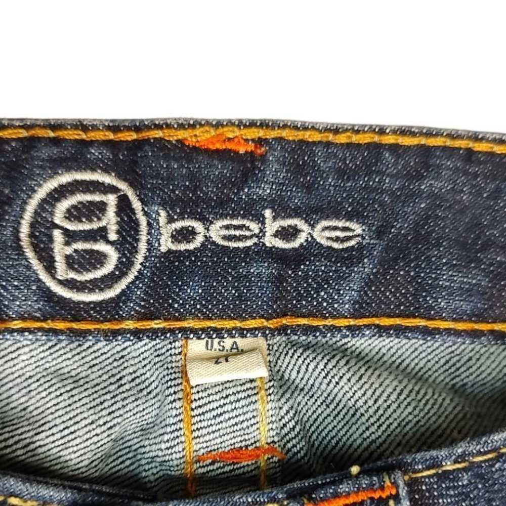Bebe Y2K Bebe Low Rise Boot Cut Jeans Rhinestone … - image 7
