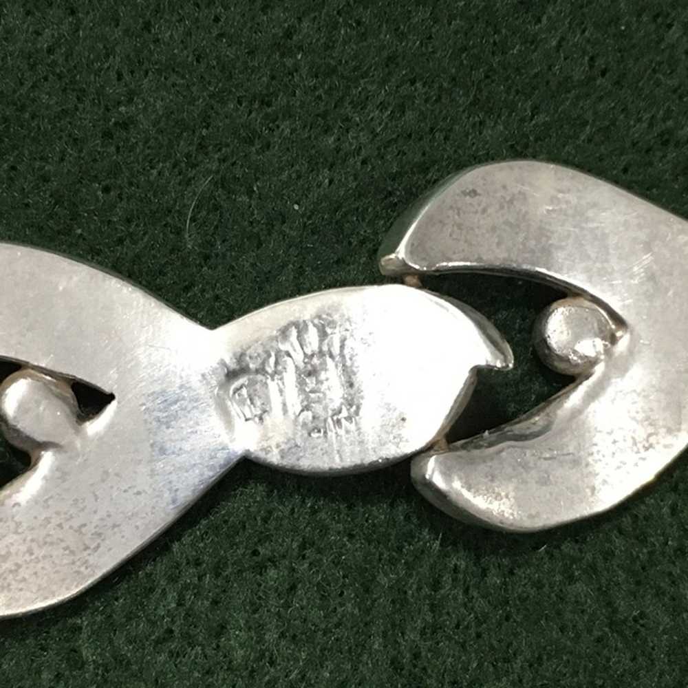 925 Sterling Silver Bracelet JJ Taxco 65 Grams Vi… - image 5