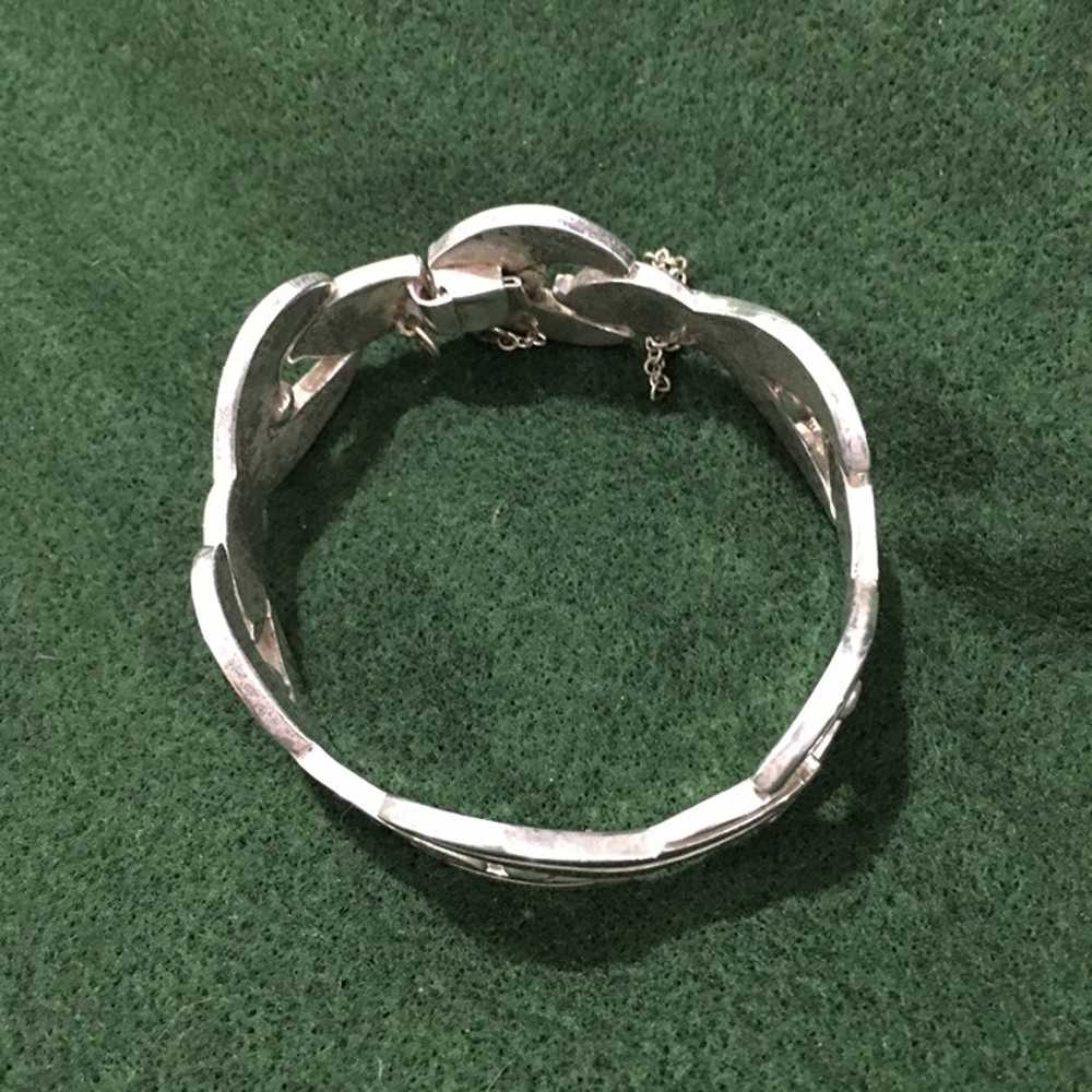 925 Sterling Silver Bracelet JJ Taxco 65 Grams Vi… - image 7