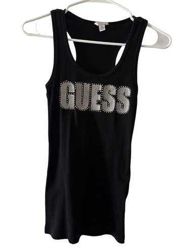 Raveival Guess rhinestone black tank