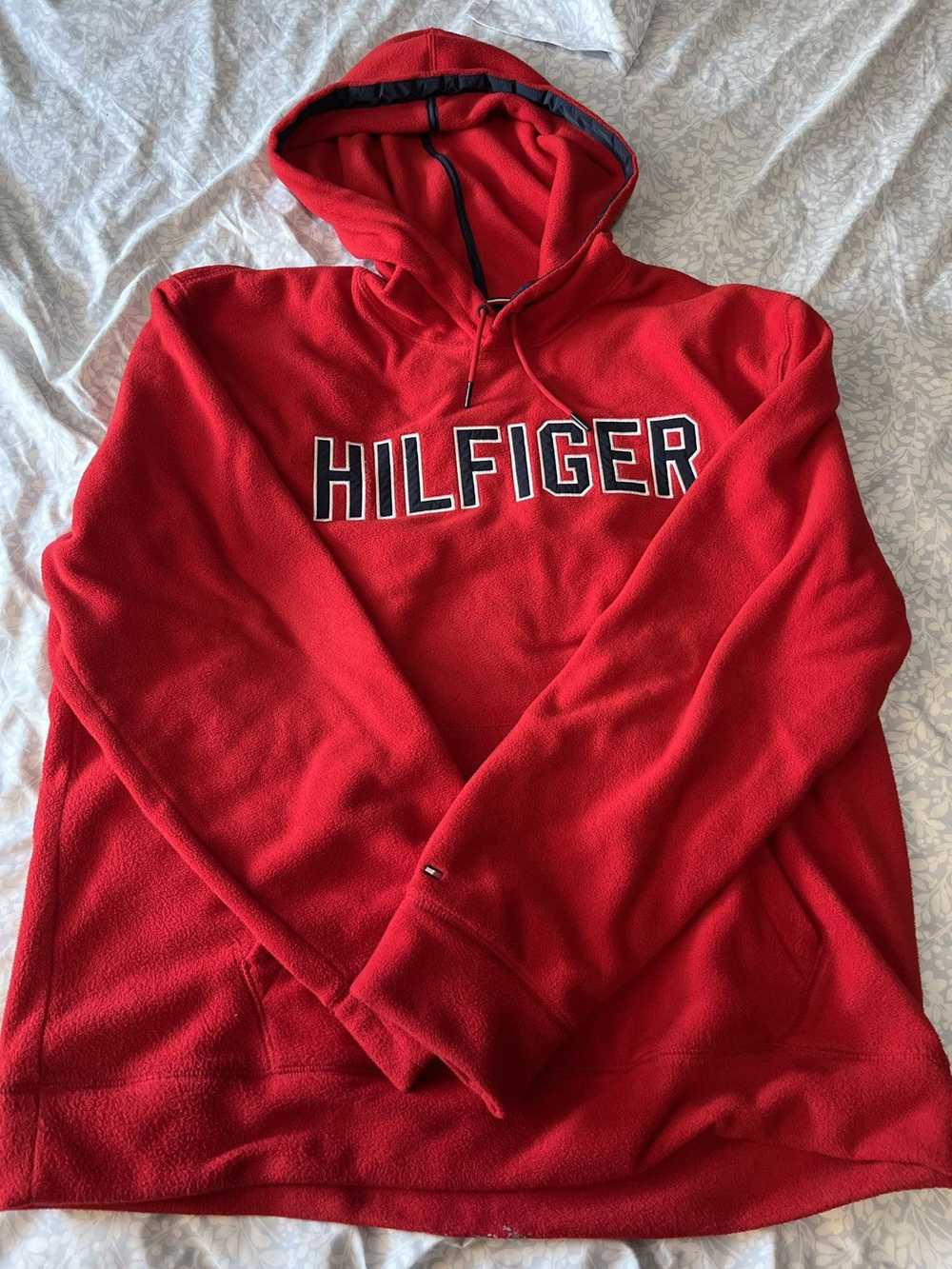 Tommy Hilfiger 📌 BAGGY RED TOMMY HILFIGER HOODIE… - image 1