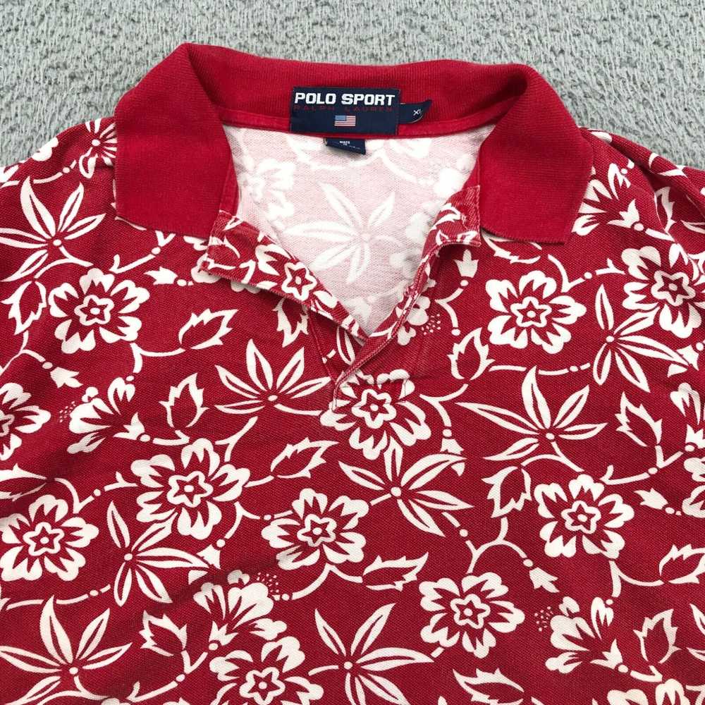Vintage Vintage Polo Sport Polo Adult XL Red Trop… - image 3