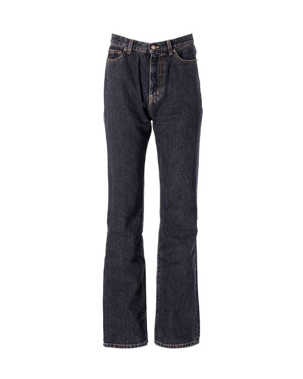Yves Saint Laurent High Waist Black Cotton Jeans … - image 1