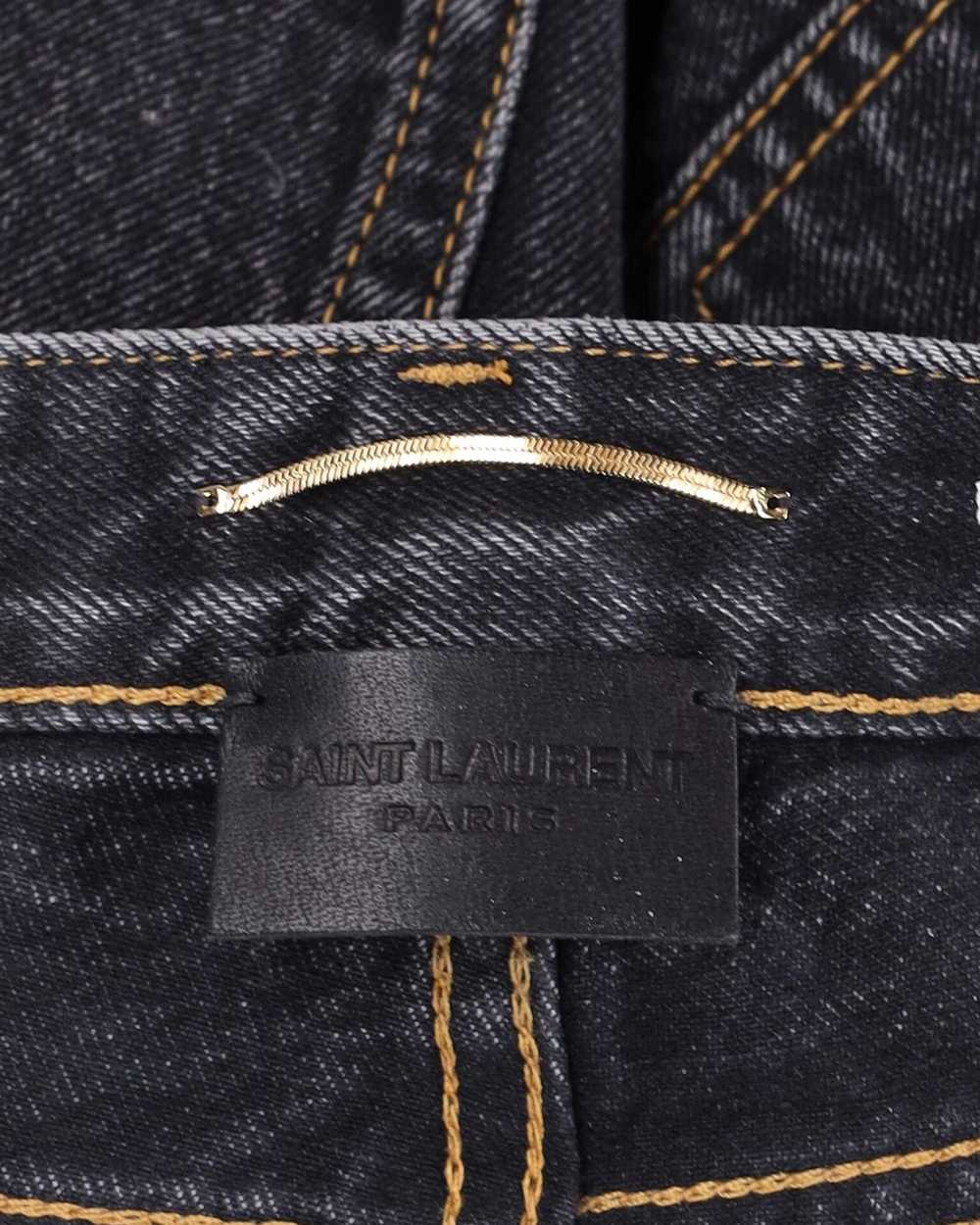Yves Saint Laurent High Waist Black Cotton Jeans … - image 4