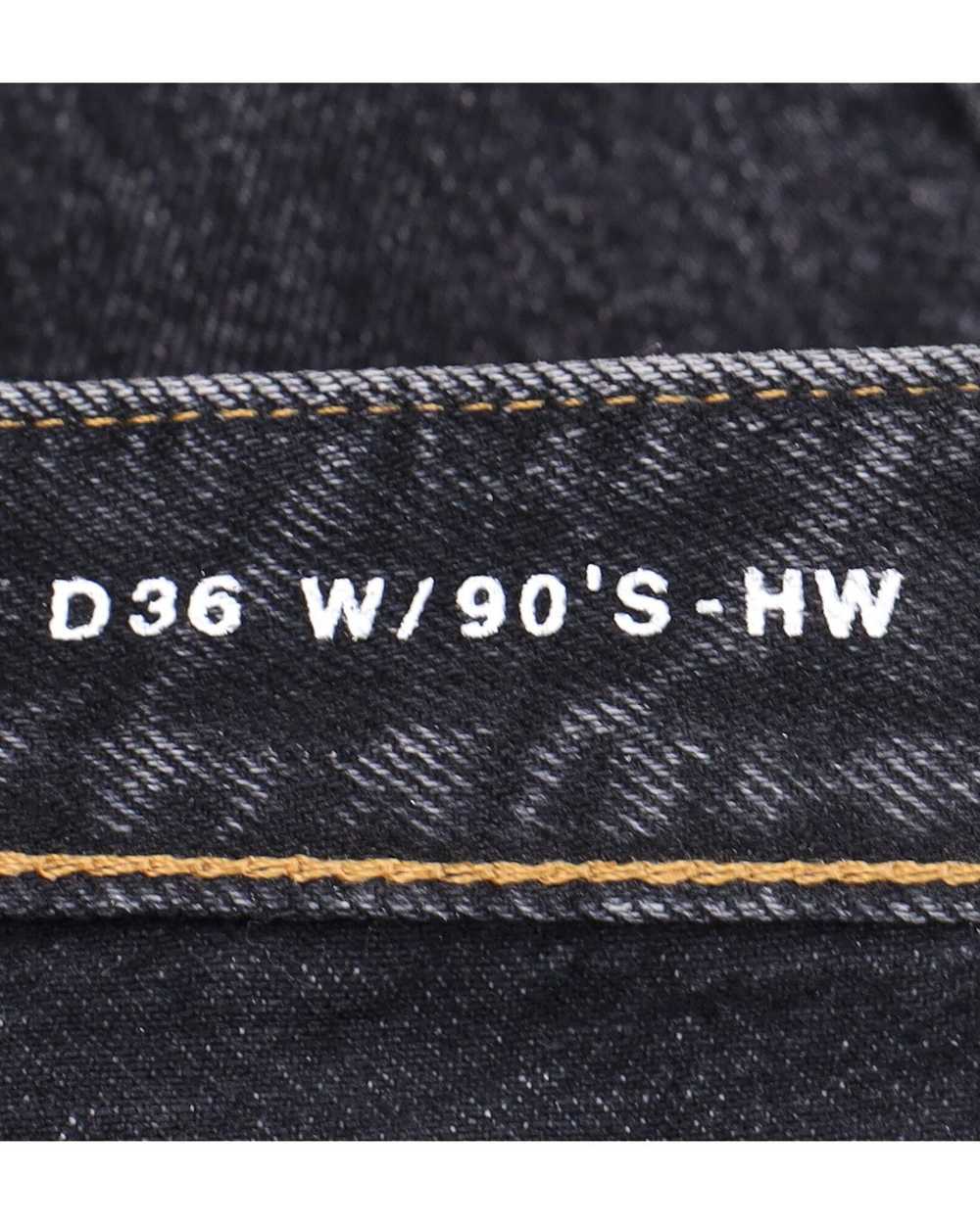 Yves Saint Laurent High Waist Black Cotton Jeans … - image 5