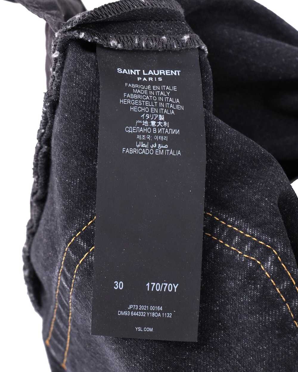 Yves Saint Laurent High Waist Black Cotton Jeans … - image 6