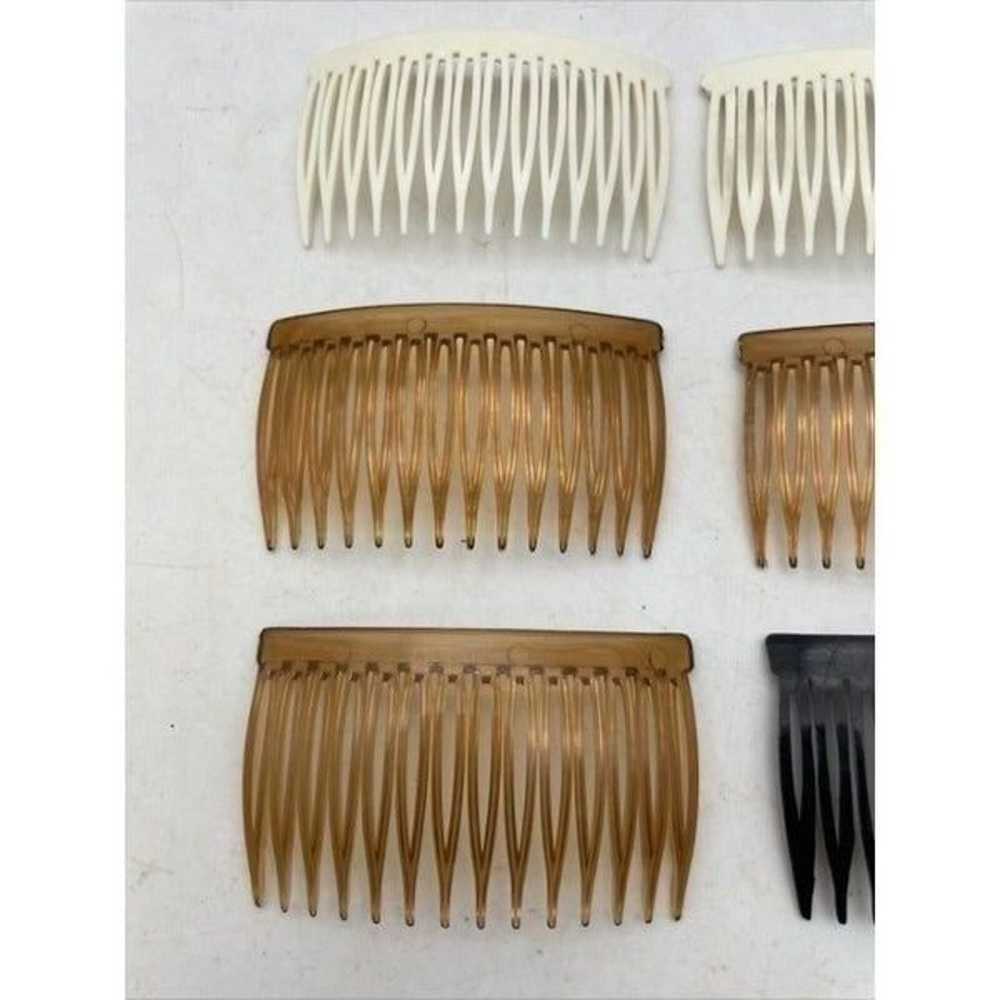 Vintage Lot of 9 Hair Side Comb Hard Plastic Unbr… - image 2
