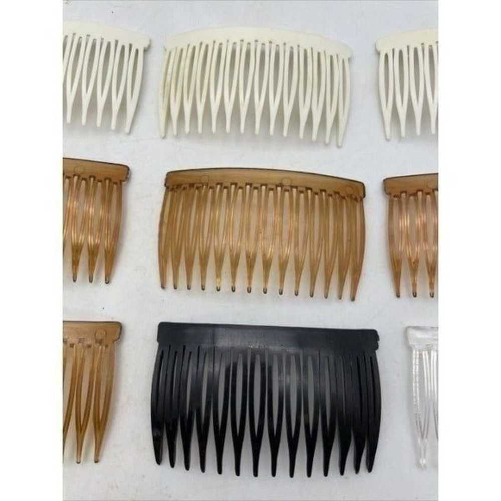 Vintage Lot of 9 Hair Side Comb Hard Plastic Unbr… - image 3