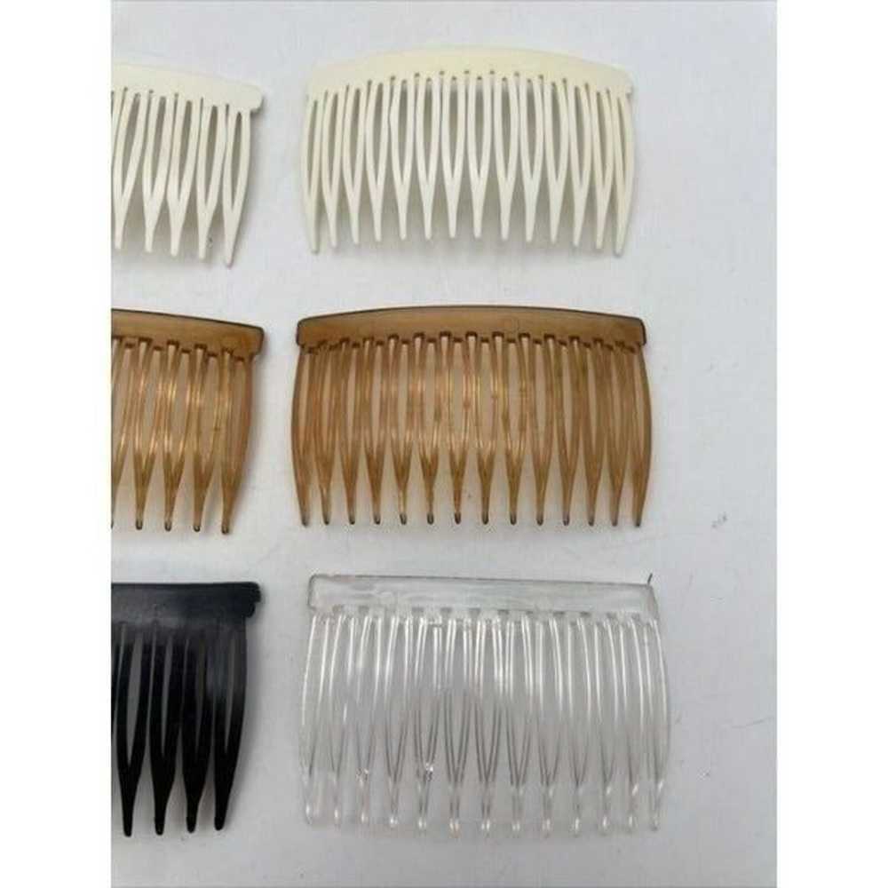 Vintage Lot of 9 Hair Side Comb Hard Plastic Unbr… - image 4