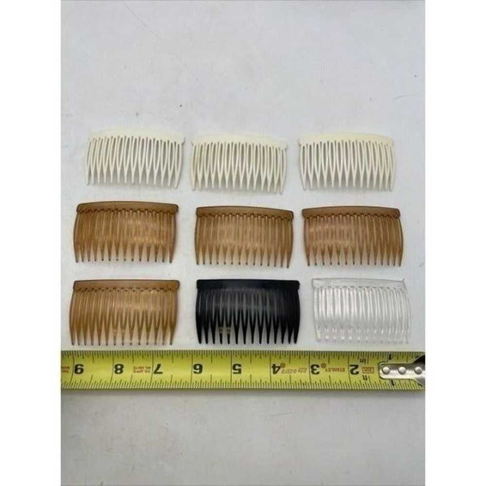 Vintage Lot of 9 Hair Side Comb Hard Plastic Unbr… - image 5