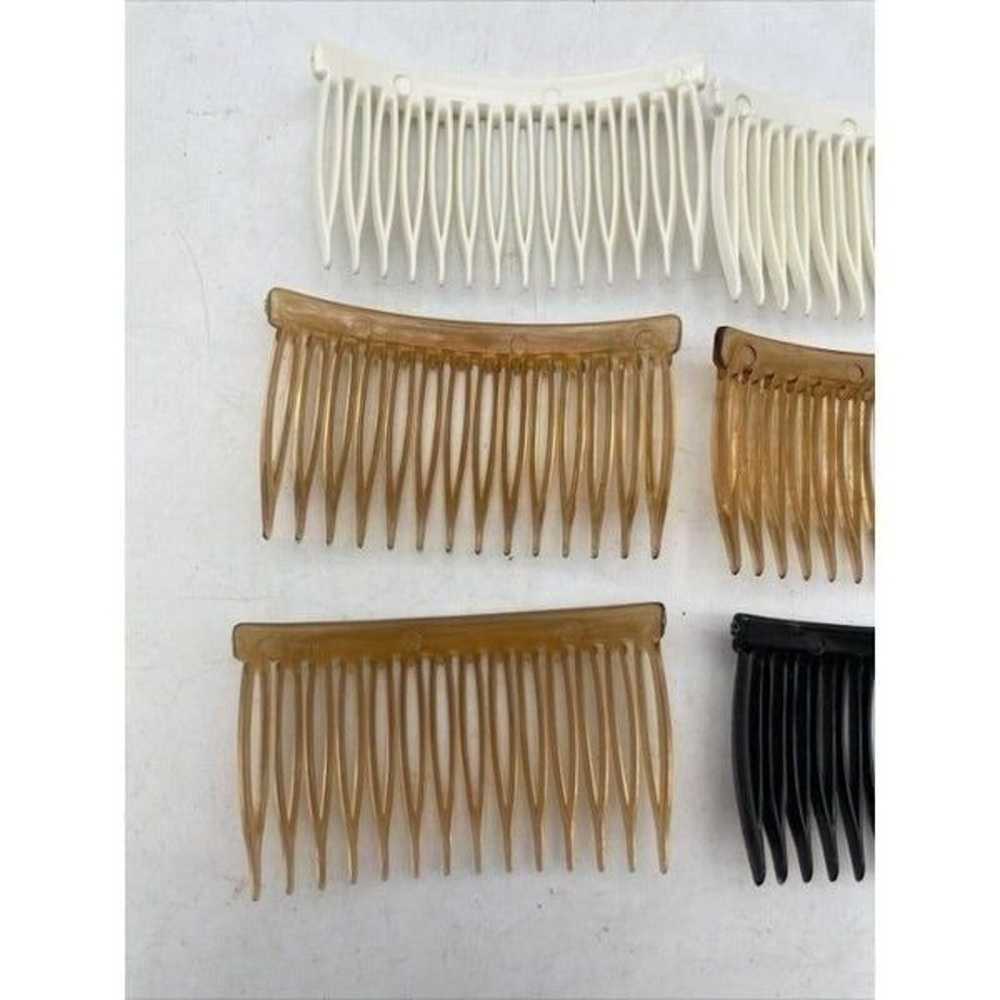 Vintage Lot of 9 Hair Side Comb Hard Plastic Unbr… - image 7