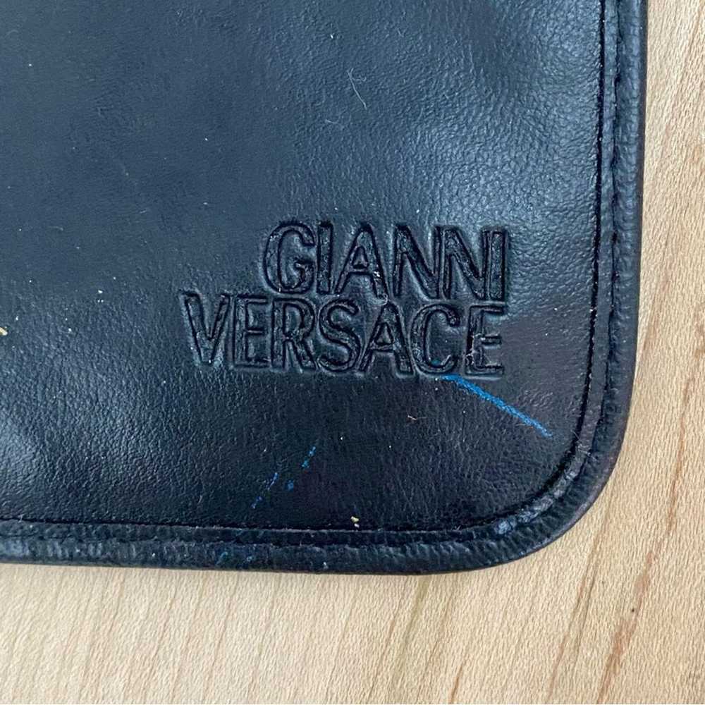 Versace Medusa Vintage Gianni Versace Black Leath… - image 3